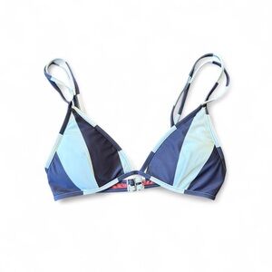 Lira Blue Grey and Light Blue Bikini Top